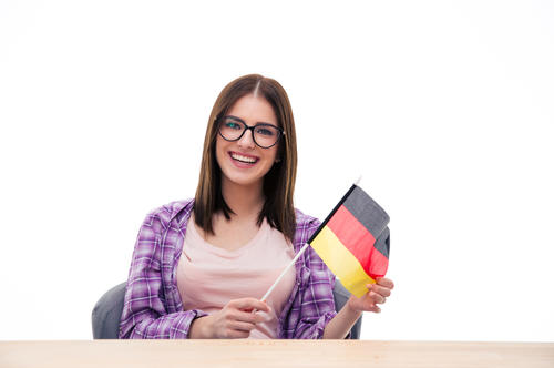 Student with German flag.jpg